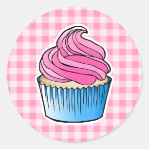 Sweetest Pink Cupcake Classic Round Sticker