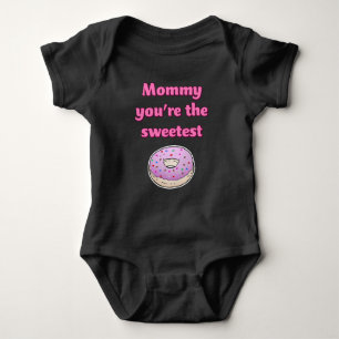 Sweetest Pink Doughnut Baby Bodysuit