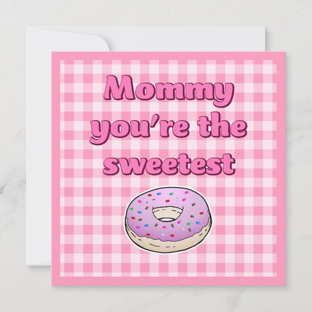 Sweetest Pink Doughnut Card (Front)