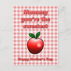 Sweetest Red Apple Mothers Day Postcard