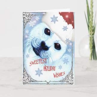 ~* Sweetest Seal Holiday Wishes *~ Card