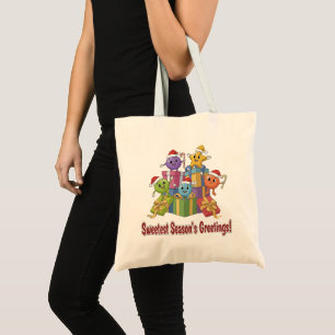 Sweetest Season's Greetings Cute Candy Christmas Tote Bag