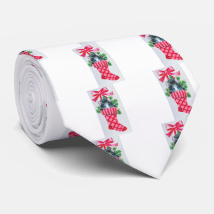 Sweetest Vintage Christmas Kitten in a Stocking Tie