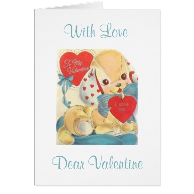 Sweetest Vintage Valentine Puppy (Front)