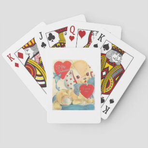 Sweetest Vintage Valentine Puppy Playing Cards