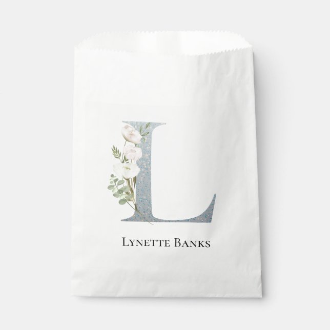 Sweetest White Floral  Favour Bags (Front)