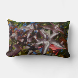 Sweetgum Leaves in Fall Lumbar Cushion