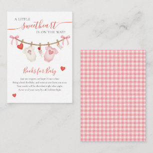 Sweetheart Baby Shower Books for Baby Enclosure Card