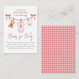 Sweetheart Baby Shower Books for Baby Enclosure Card