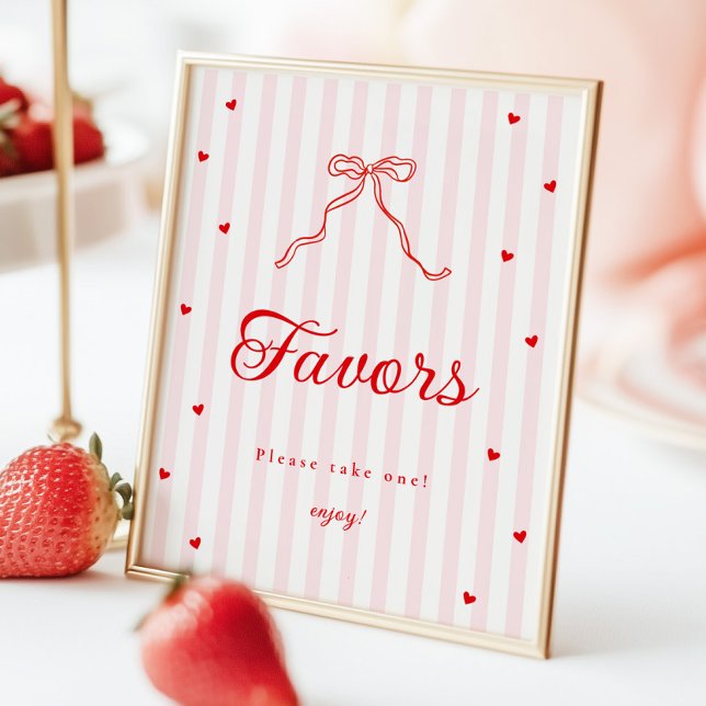 Sweetheart Baby Shower Favors Sign (Creator Uploaded)