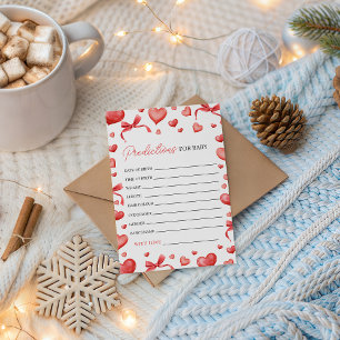 Sweetheart Baby Shower Predictions Card