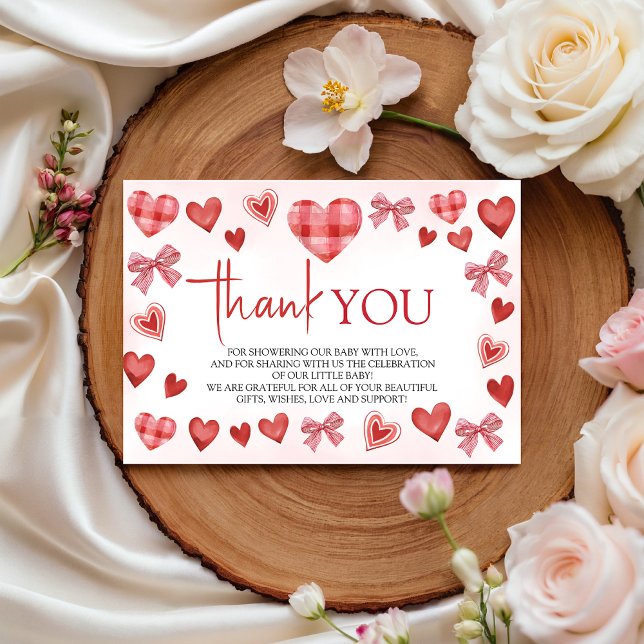 Sweetheart Baby Shower Thank You Card (Creator Uploaded)