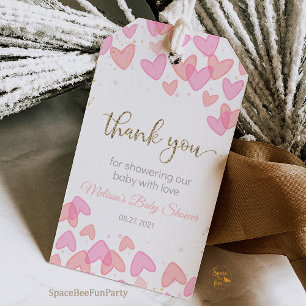 Sweetheart Baby Shower Valentine Favor Gift Tags