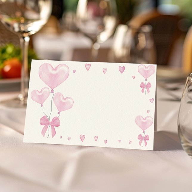 Sweetheart Birthday Party Food Tent Place Card (Creator Uploaded)