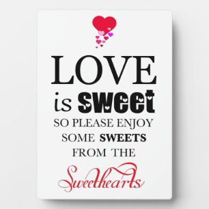 Sweetheart Candy Buffet Plaque
