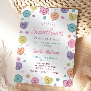 Sweetheart Candy Valentine Baby Shower Invitation