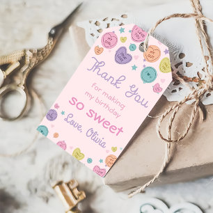 Sweetheart Candy Valentine Birthday Gift Tag