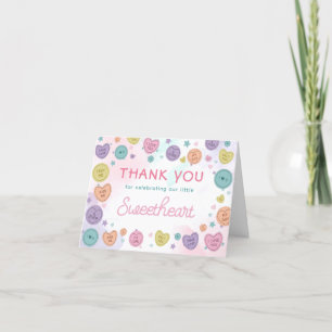 Sweetheart Candy Valentine Birthday Thank You Card