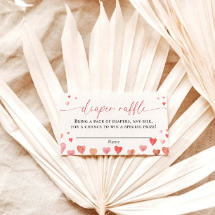 Sweetheart Diaper Raffle Card Girl Baby Shower