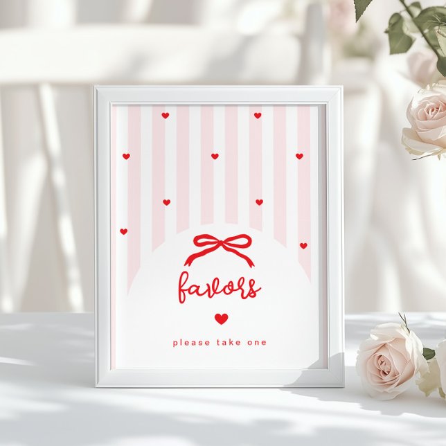 Sweetheart Favors Valentines Baby Shower Poster (Creator Uploaded)