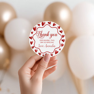 Sweetheart Heart Thank You Favor Tags