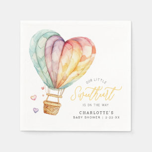 Sweetheart Hot Air Balloon Baby Shower Napkins