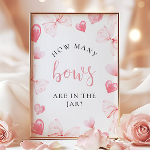 Sweetheart How Many in the Jar Baby Shower Sign