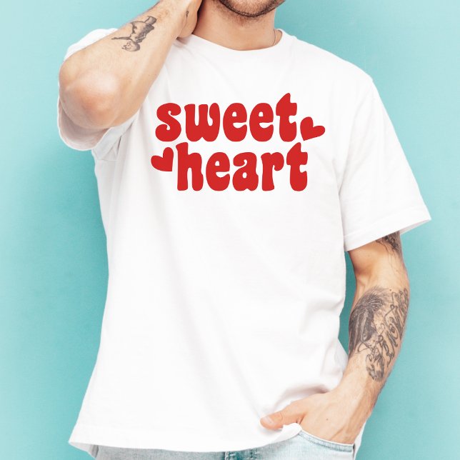 Sweetheart Modern Men's Valentines Day  T-Shirt (Creator Uploaded)