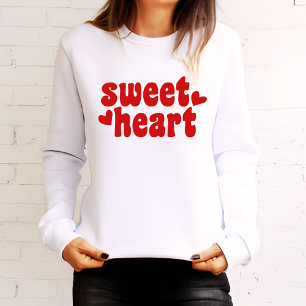 SweetHeart Modern Womens Valentines Day Sweatshirt