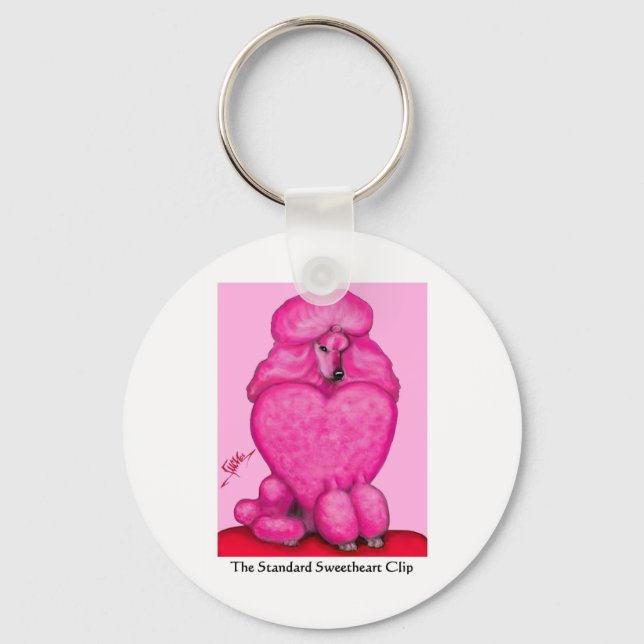 Sweetheart Poodle Keychain (Front)