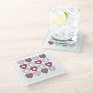 Sweetheart Quilt Glass Coaster