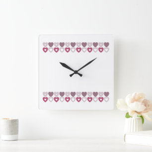 Sweetheart Quilt Mug Square Wall Clock