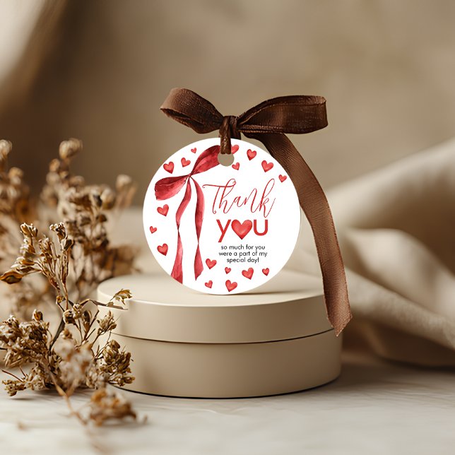 Sweetheart Red Bow Favor Tags (Creator Uploaded)