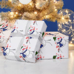 Sweetheart Snowman Love   Wrapping Paper<br><div class="desc">* We Love those Winter holidays! * Cute Snow Boy with blue scarf, green hat and lots of love to give. * Gift wrapping presents can be creative and fun with this custom paper. * Available in several size options and paper types. * Find the right size for your needs....</div>