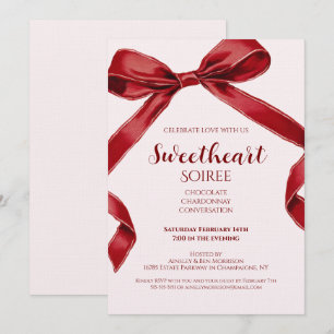 Sweetheart Soiree Elegant Valentines Day Party Invitation