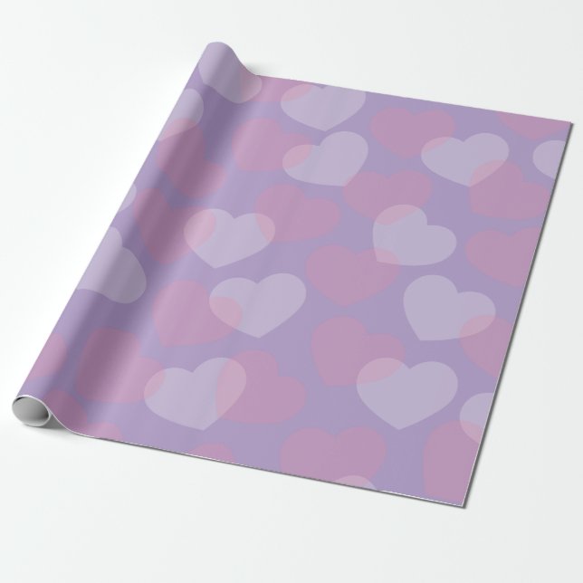 Sweetheart Sprinkle | Heart Pattern Wrapping Paper (Unrolled)