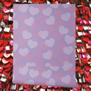 Sweetheart Sprinkle   Lavender Heart Pattern Wallpaper