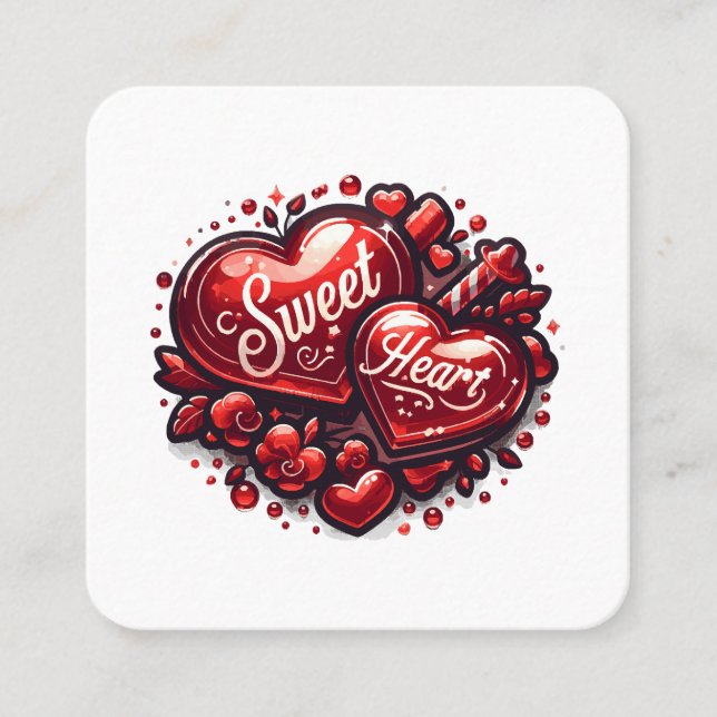 Sweetheart Square Business Card (Front)