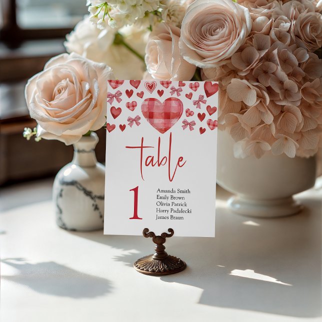 Sweetheart Table Number Sign with Guest Names (Creator Uploaded)