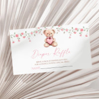 Sweetheart Teddy Bear Baby Shower Diaper Raffle