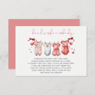 Sweetheart Valentine Baby Shower Book Request  Enclosure Card