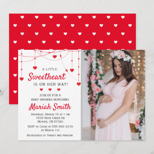Sweetheart Valentine February Girl Boy Baby Shower Invitation