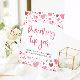 Sweetheart Valentine Parenting Tip Jar Advice Pedestal Sign