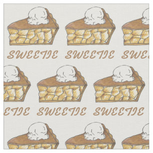 Sweetie Pie Apple Slice Piece Ice Cream a la Mode Fabric