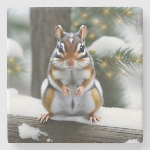 Sweetie Pie Chipmunk Stone Coaster