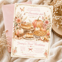 sweetie pie fall birthday pumpkin pink bow cake