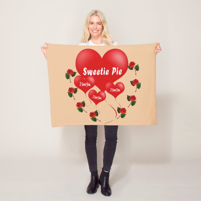 Sweetie pie fleece blanket (In Situ)