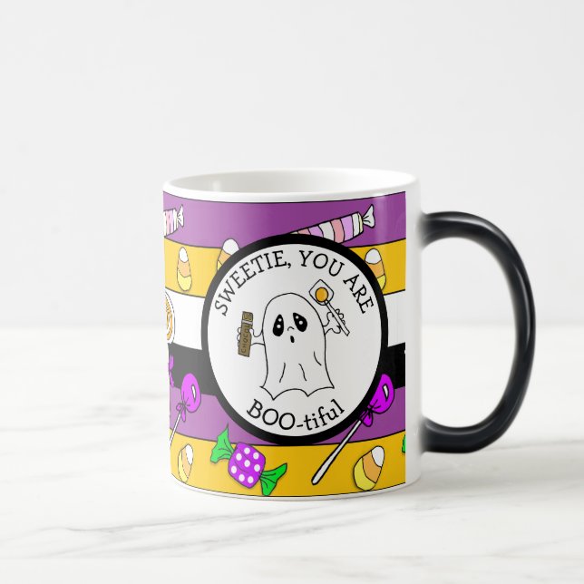Sweetie, You are Boo-tiful, Ghost Pun, Halloween   Magic Mug (Right)