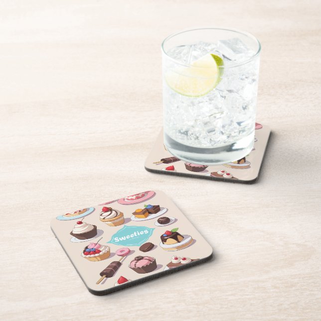 Sweeties hard plastic coaster (Right Side)