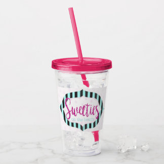 Sweeties milkshake and drink cup. acrylic tumbler